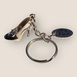 Disney Princess Silver High Heel Keychain Keyring